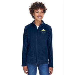 Core365 Fleece Jacket‎ Blue Woman's Sz M Full Zip, Pockets Riverview Hospital